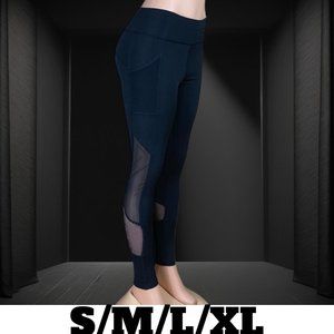 Women High Waist Yoga Pants Pockets Sport Gym Leggings Fitness